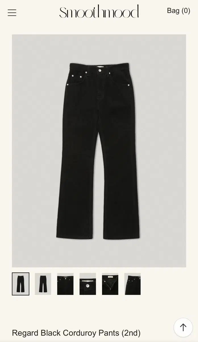 스무드무드 Regard Black Corduroy Pants