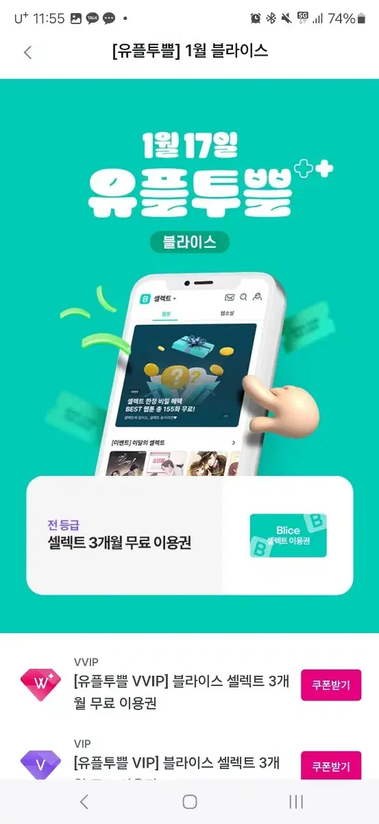 블라이스 셀렉트 3개월 구독권