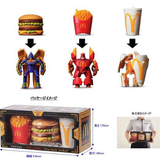[최저가/구매대행] 일본 맥도날드x에반게리온 콜라보 피규어 정품 세트