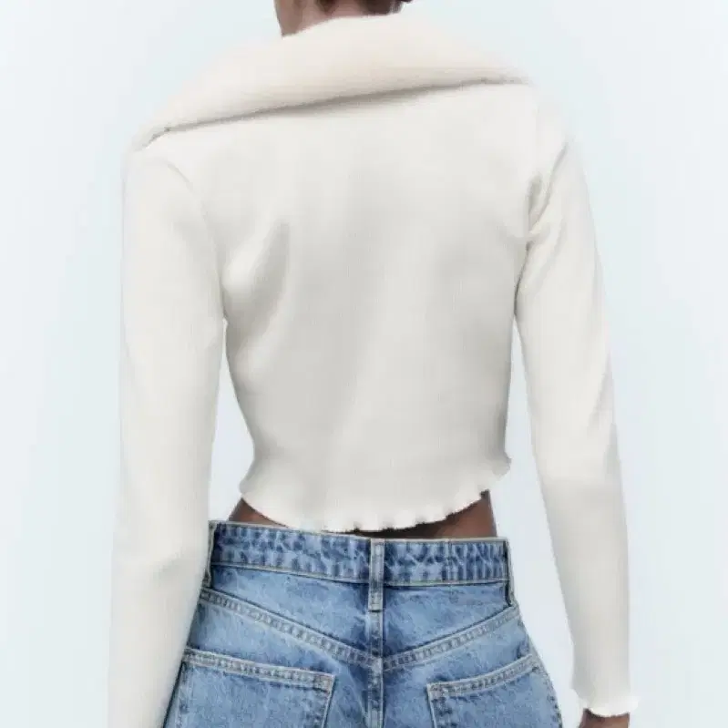 ZARA 자라 페이크 퍼 칼라 재킷 가디건 7901/853