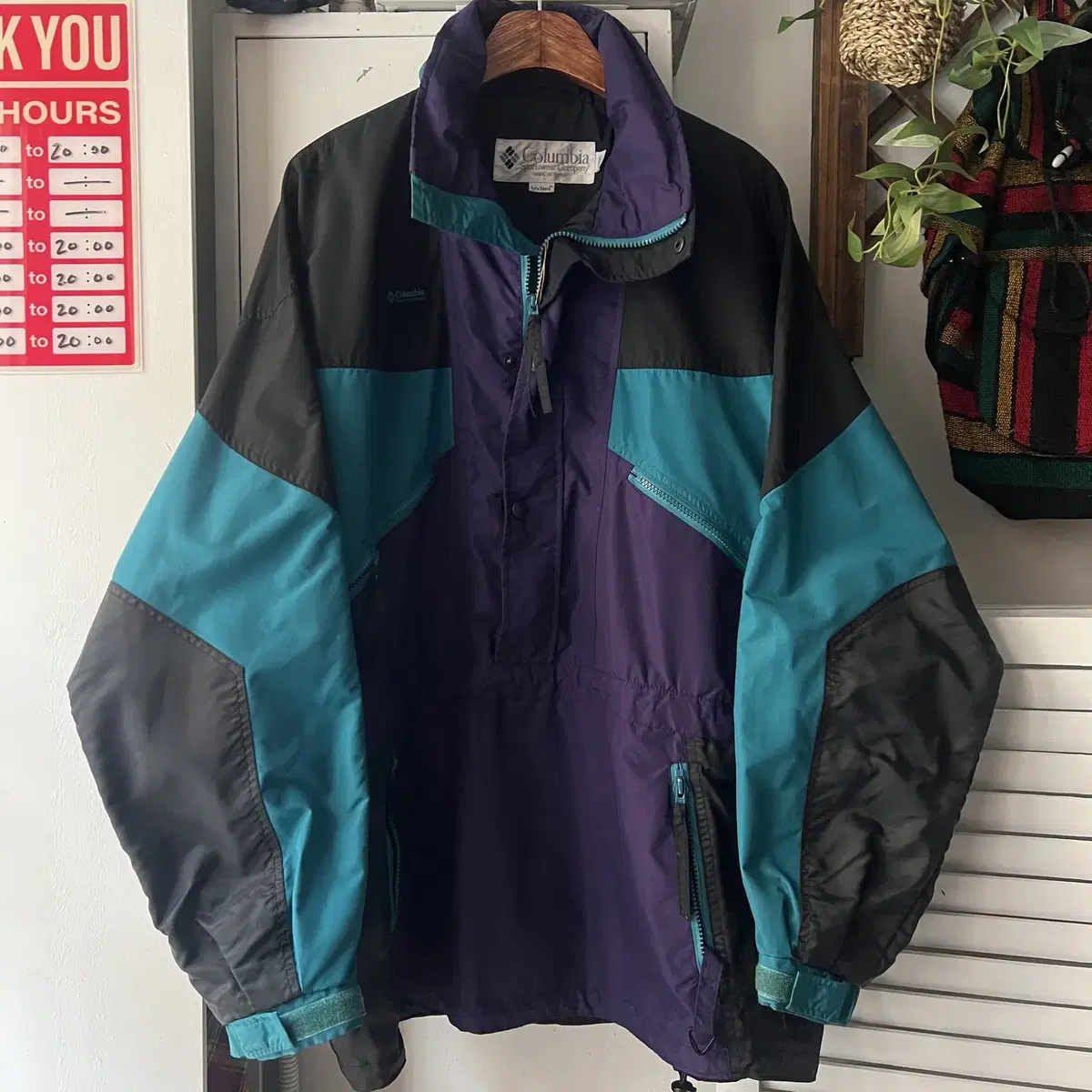 [XL]90's Columbia USA 컬럼비아 아노락 나일론 자켓