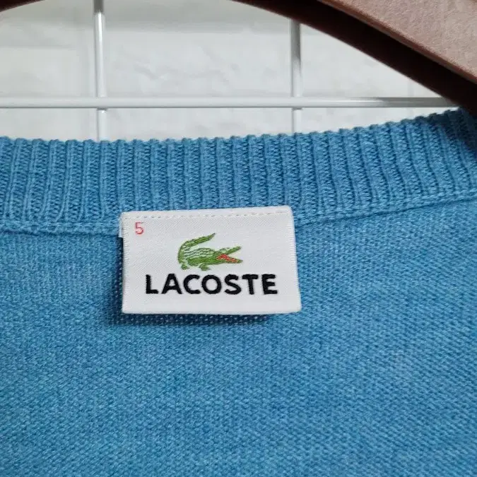 [105]LACOSTE라코스테 헤더블루 아가일패턴 가디건자켓 XL