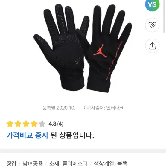 나이키 X 조던 파리 생제르망 하이퍼웜 장갑