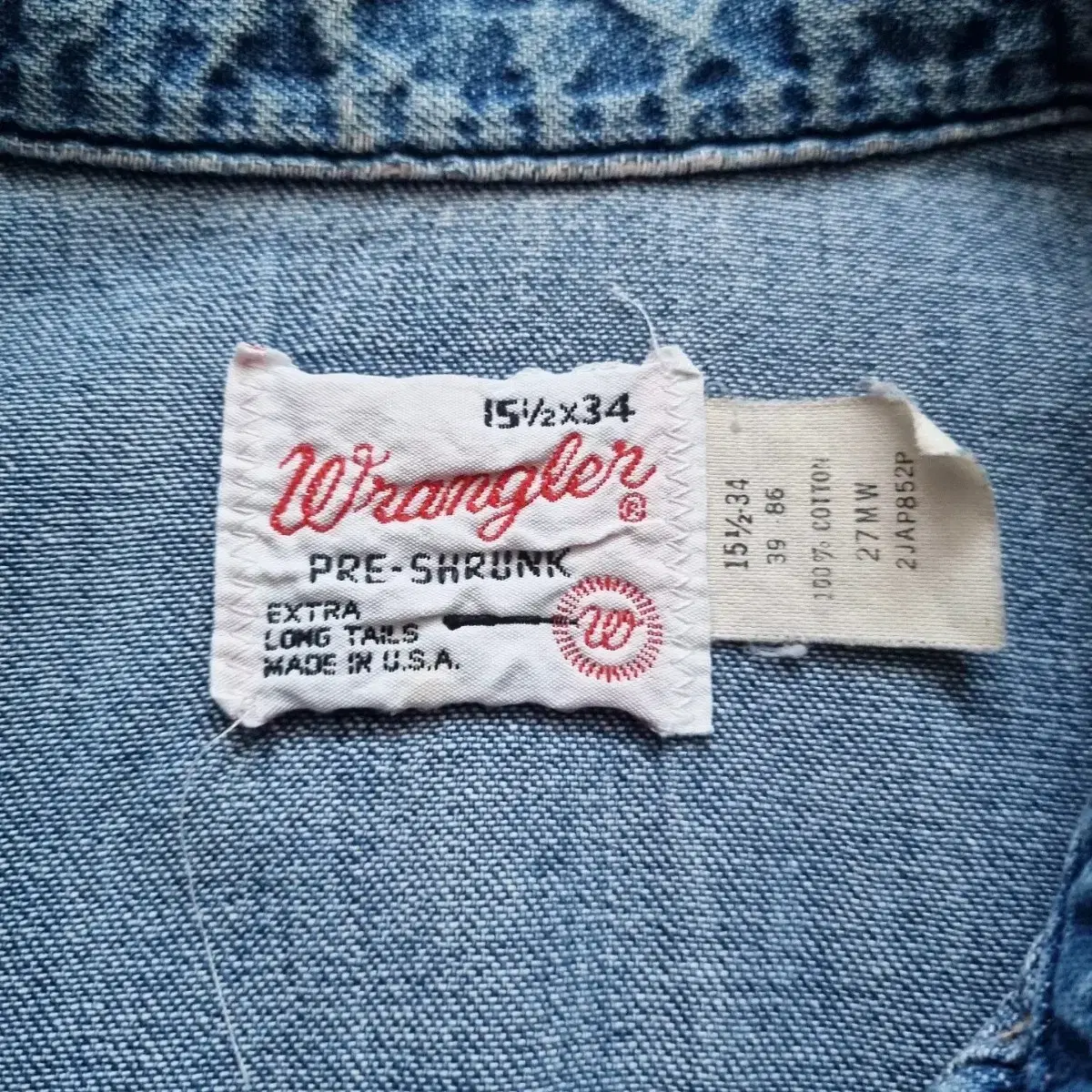 70s USA Wrangler 랭글러 27MW 웨스턴 셔츠