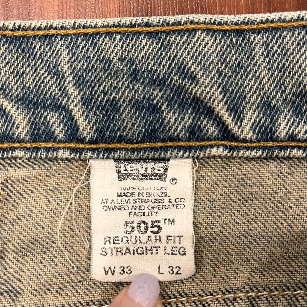 90s Levis 리바이스 505 오렌지탭 데님 팬츠 32-33inch