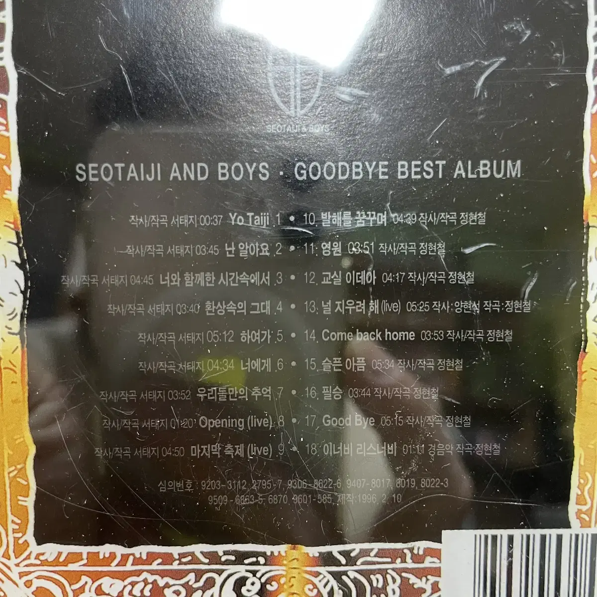 [중고음반/CD] 서태지와아이들 GOODBYE BEST ALBUM 베스트