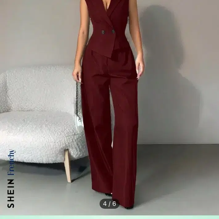 Shein 쉬인 버건디 정장셋업 S 새상품