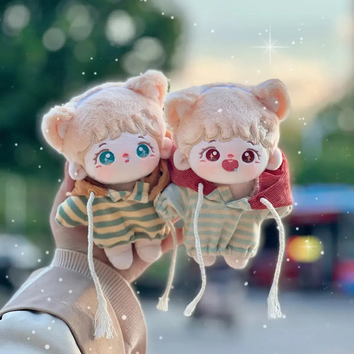 10cm 인형옷 사과 후드 양도