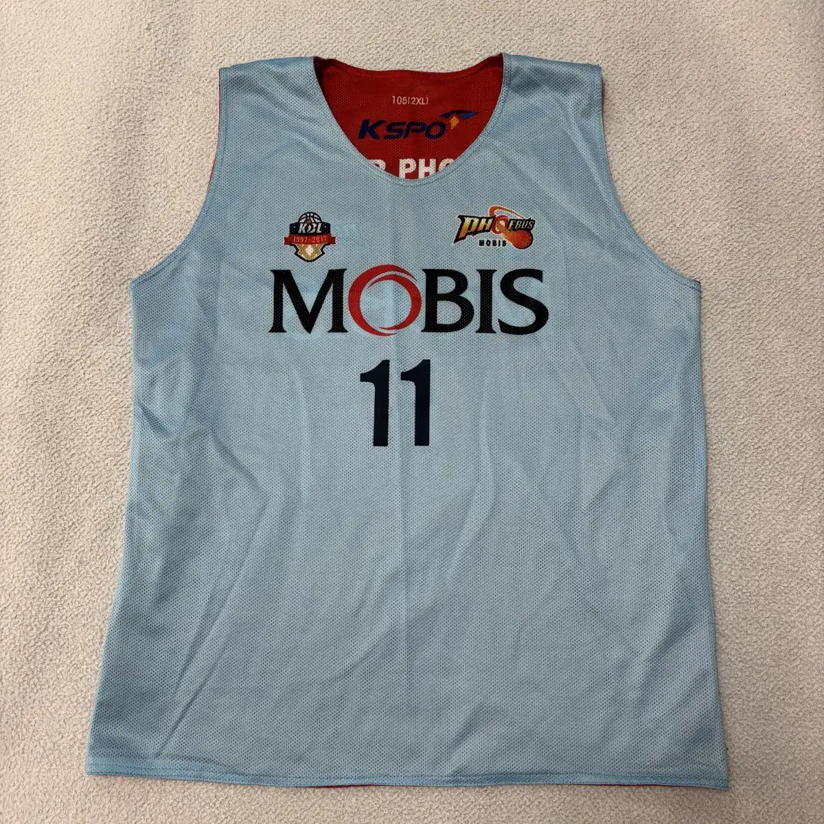 KBL MOBIS 송준호 양면 농구 유니폼 나시