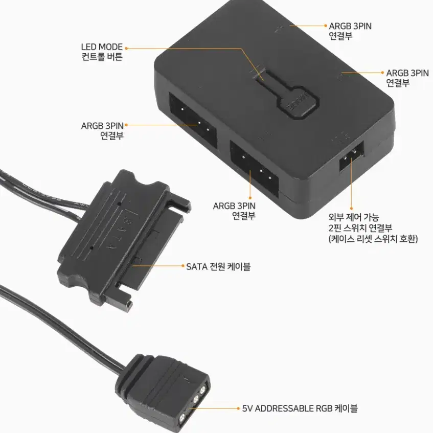 다크플래시 MH-30 ARGB 5V 컨트롤러 팝니다.