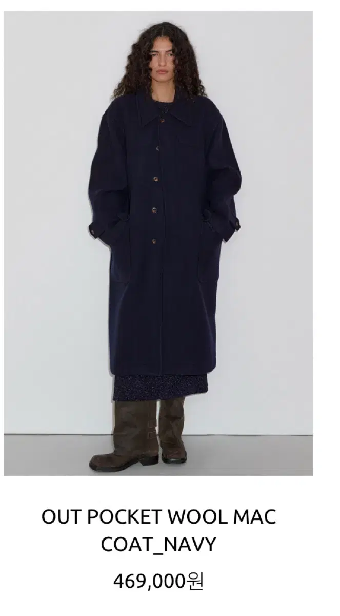 오버듀플레어 OUT POCKET WOOL MAC COAT_NAVY