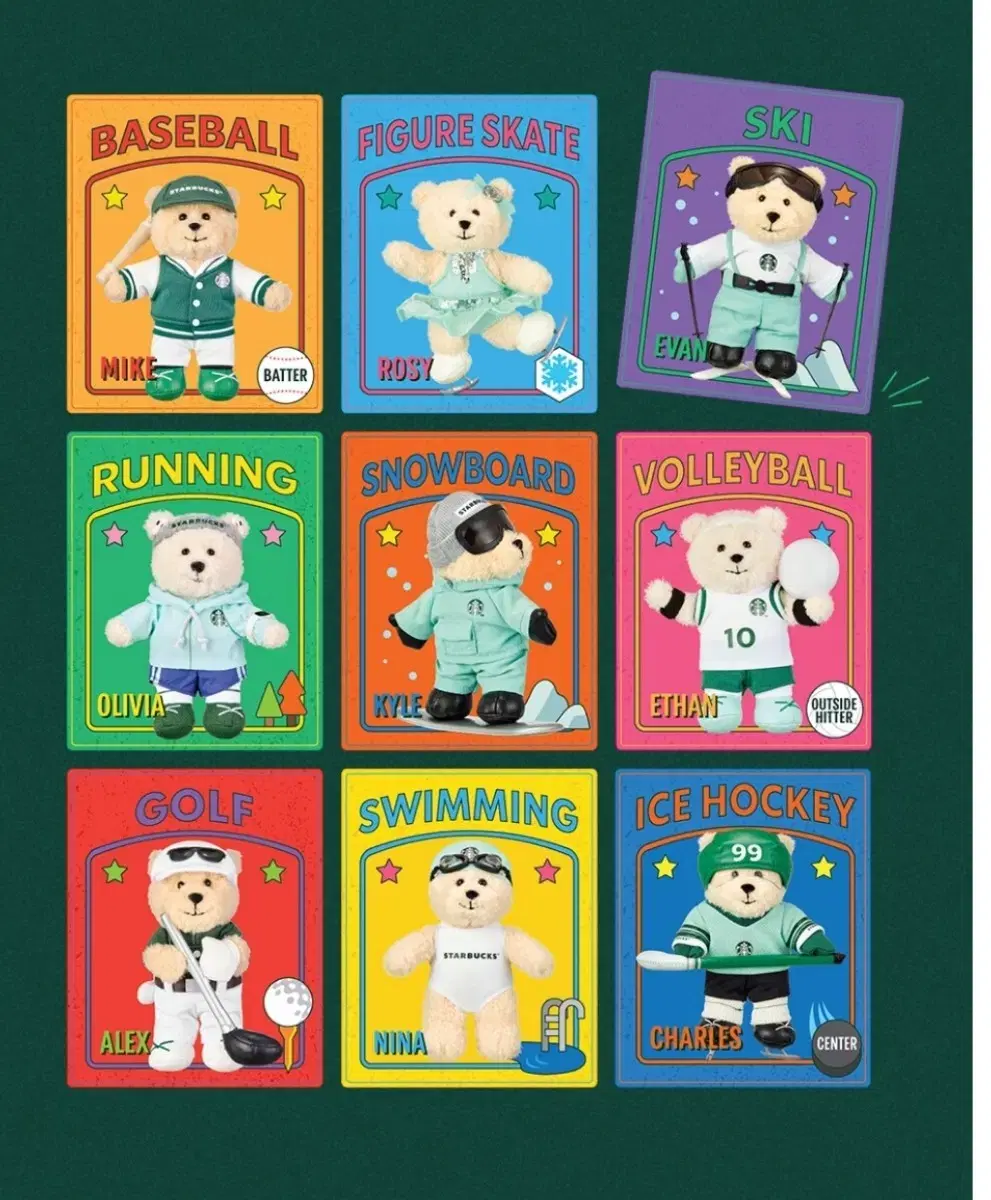 Starbucks Sports Club 2nd Term (Figure Skating, Running, Baseball, Board, Sooyoung)