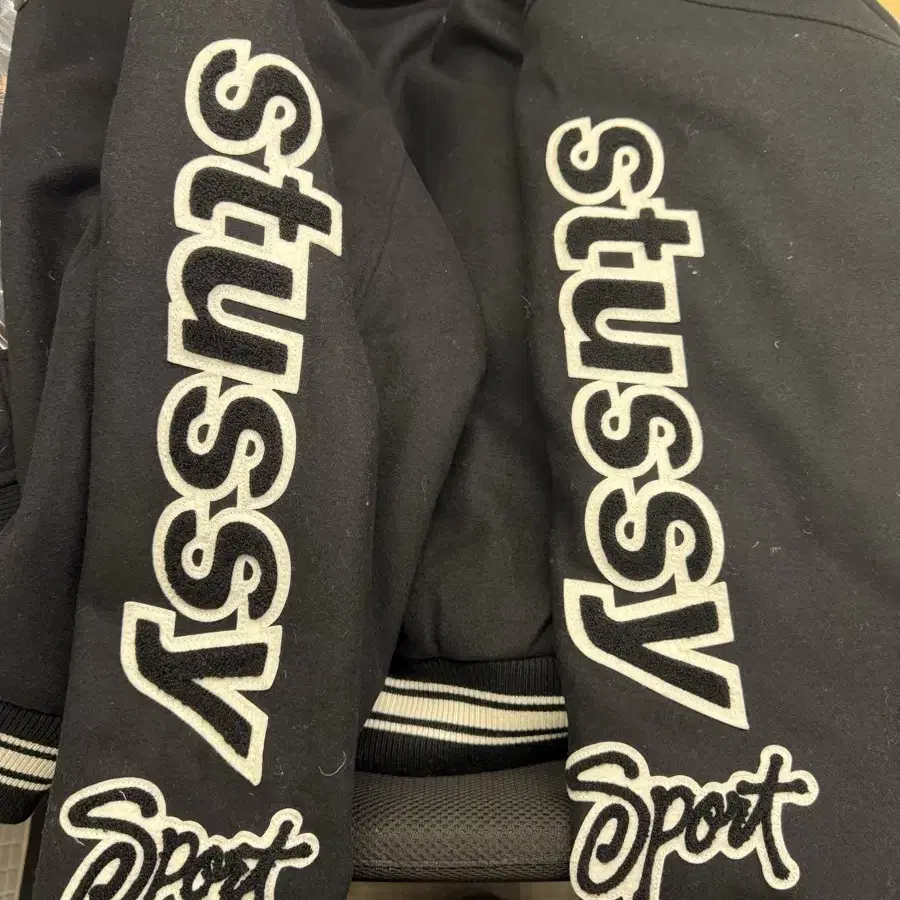 Stussy competition Varsity Jacket Black