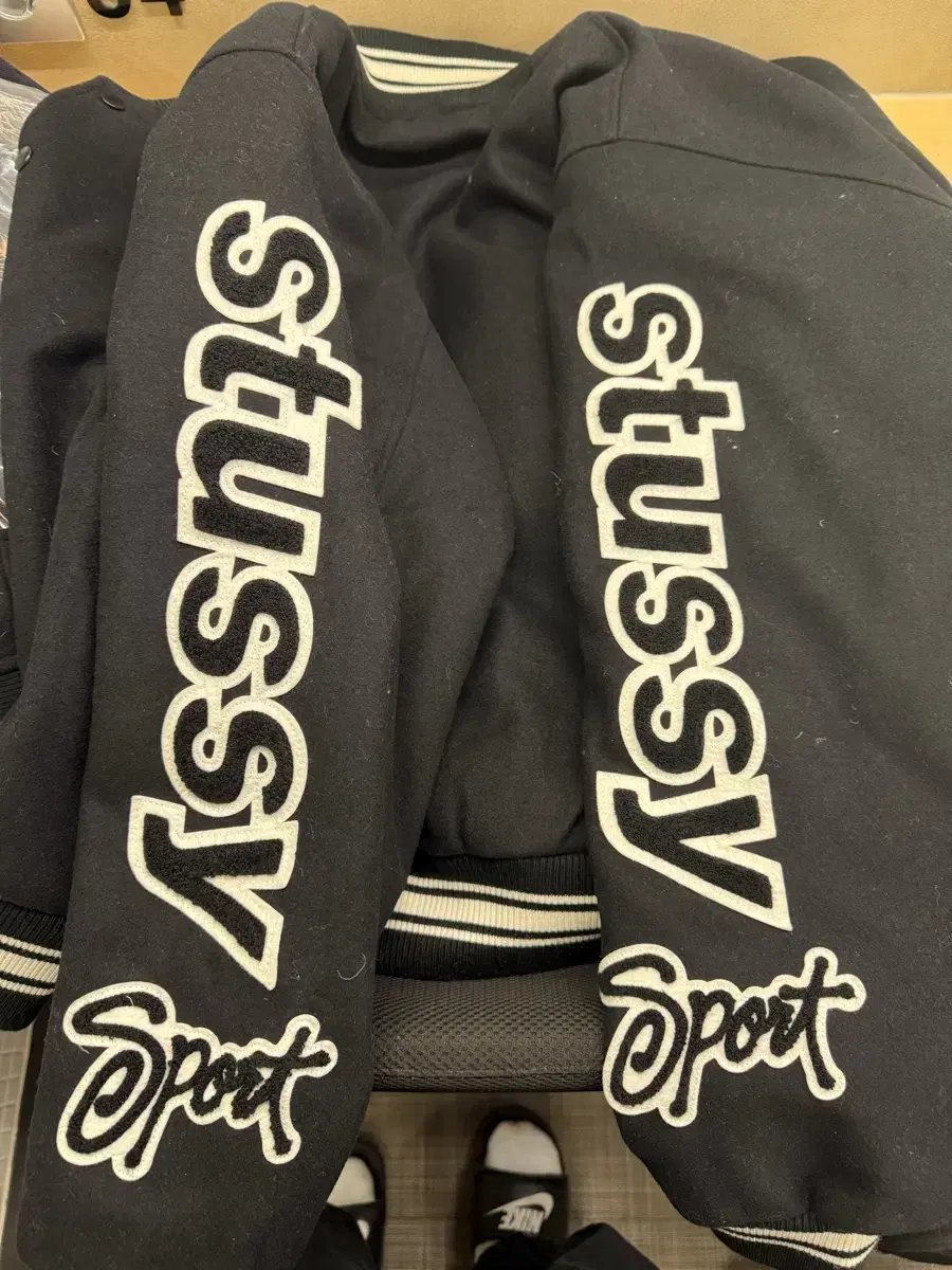 Stussy competition Varsity Jacket Black