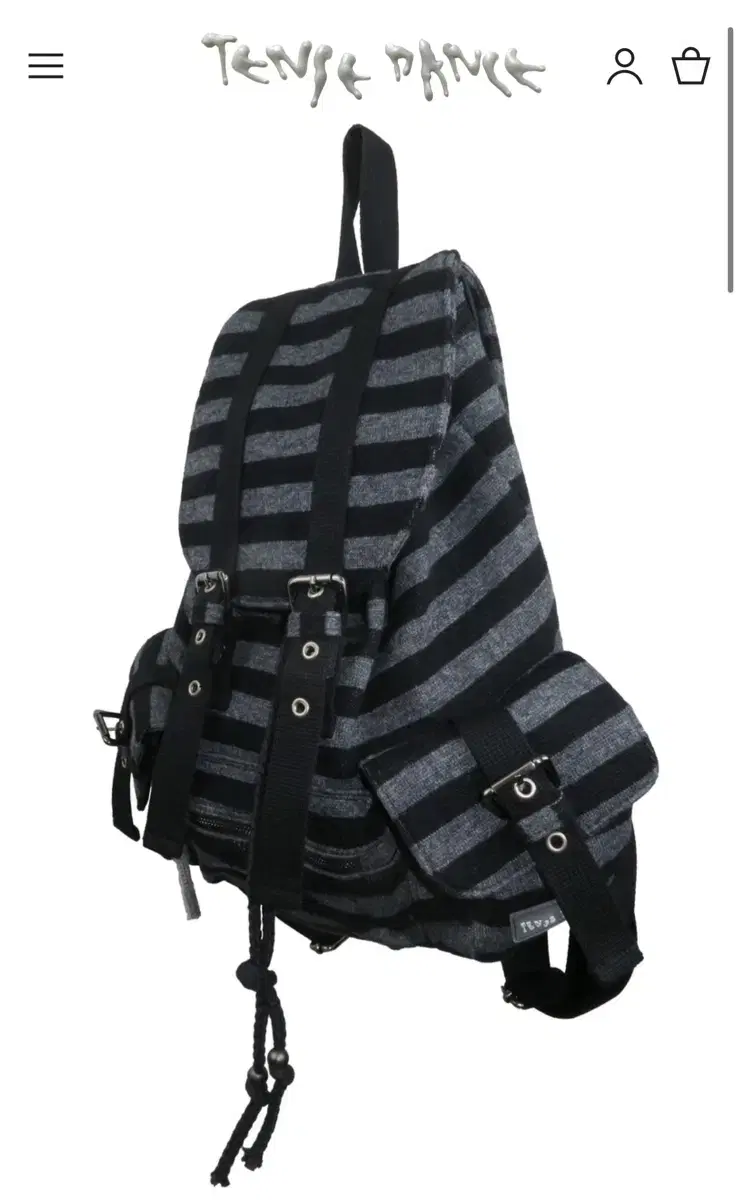 탠스댄스 파히섬 Wool stripe backpack 스트라이프 백팩블랙