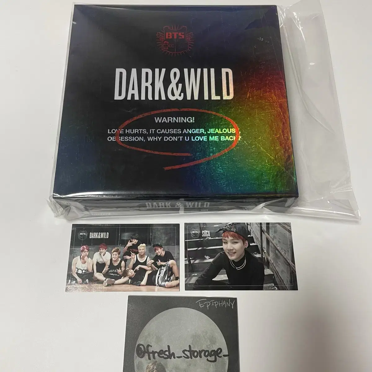 방탄소년단 윤기 포카 다크앤와일드 앨범 닼와 dark & wild BTS