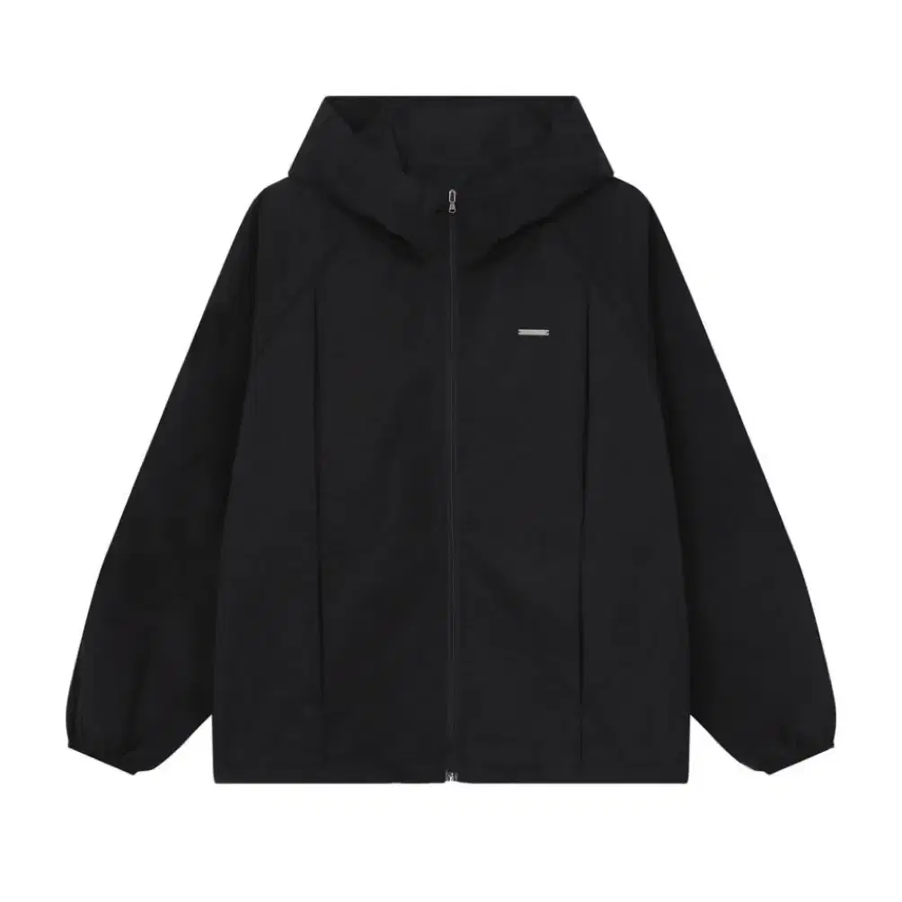 Hoodie windbreaker jacket BLACK