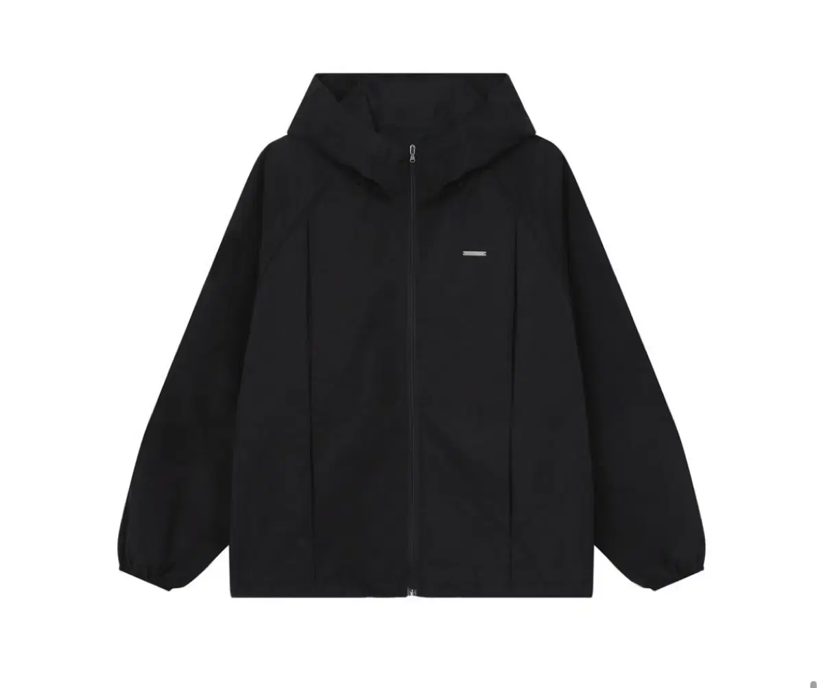 Hoodie windbreaker jacket BLACK