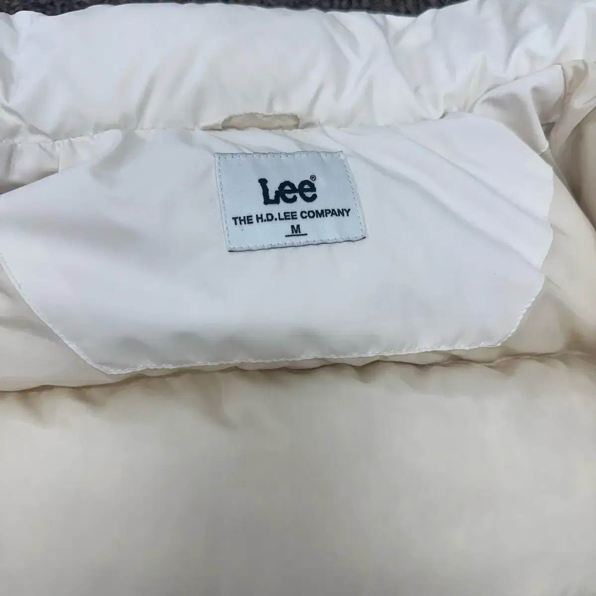 LEE 리 덕다운 아이보리 패딩 M