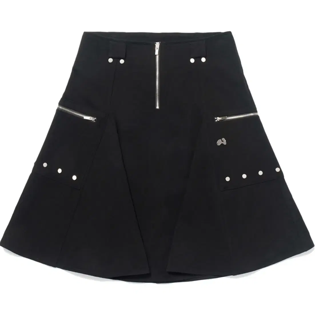 허그유어스킨 studed midi-skirt 블랙