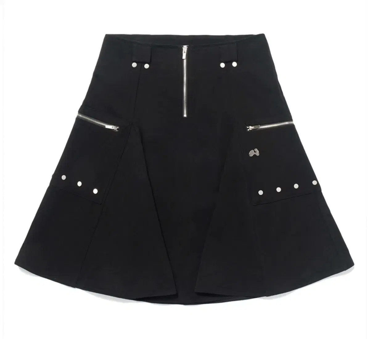 허그유어스킨 studed midi-skirt 블랙