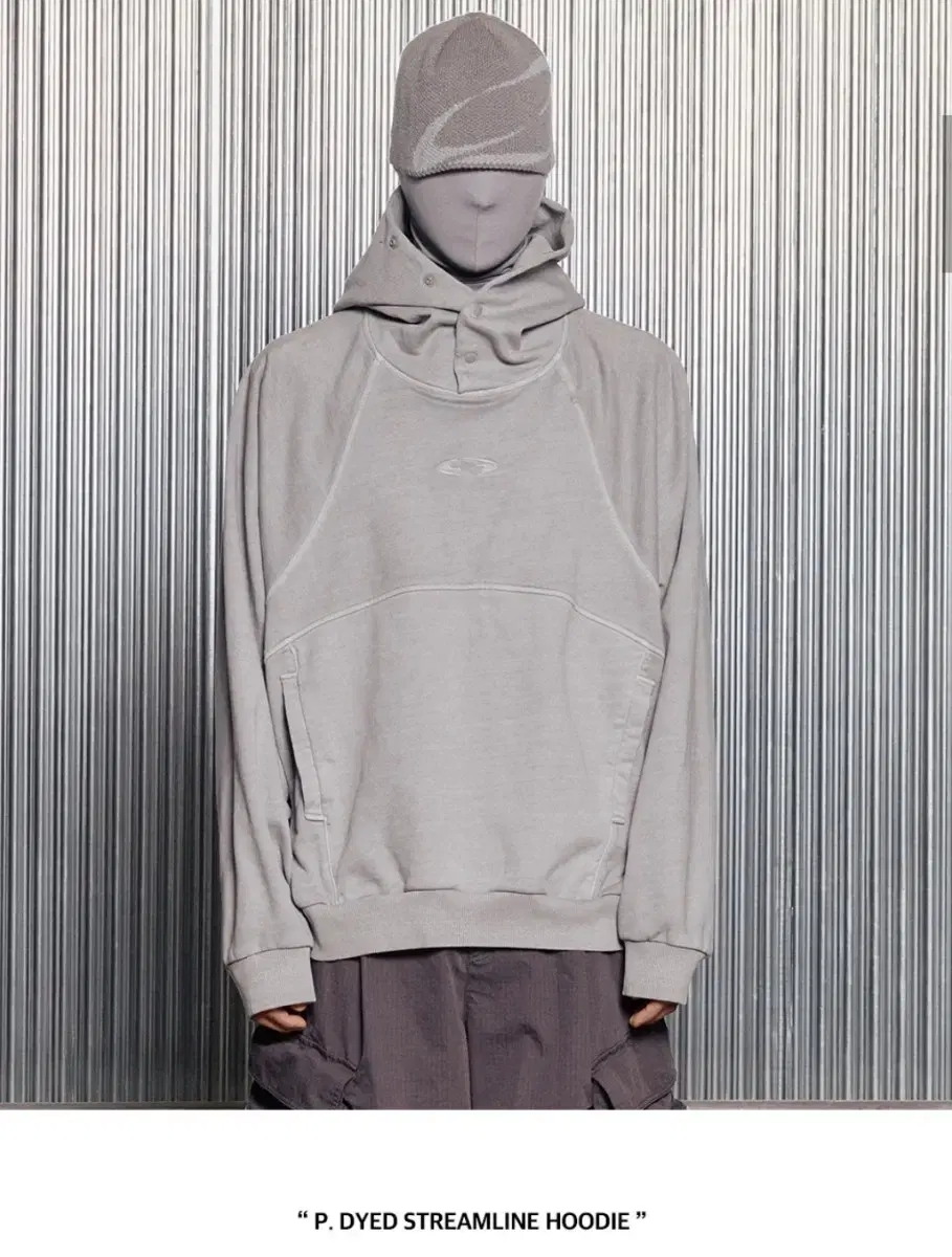 P.OYED STKEAMLINE HOODIE [LIGHT GREY]