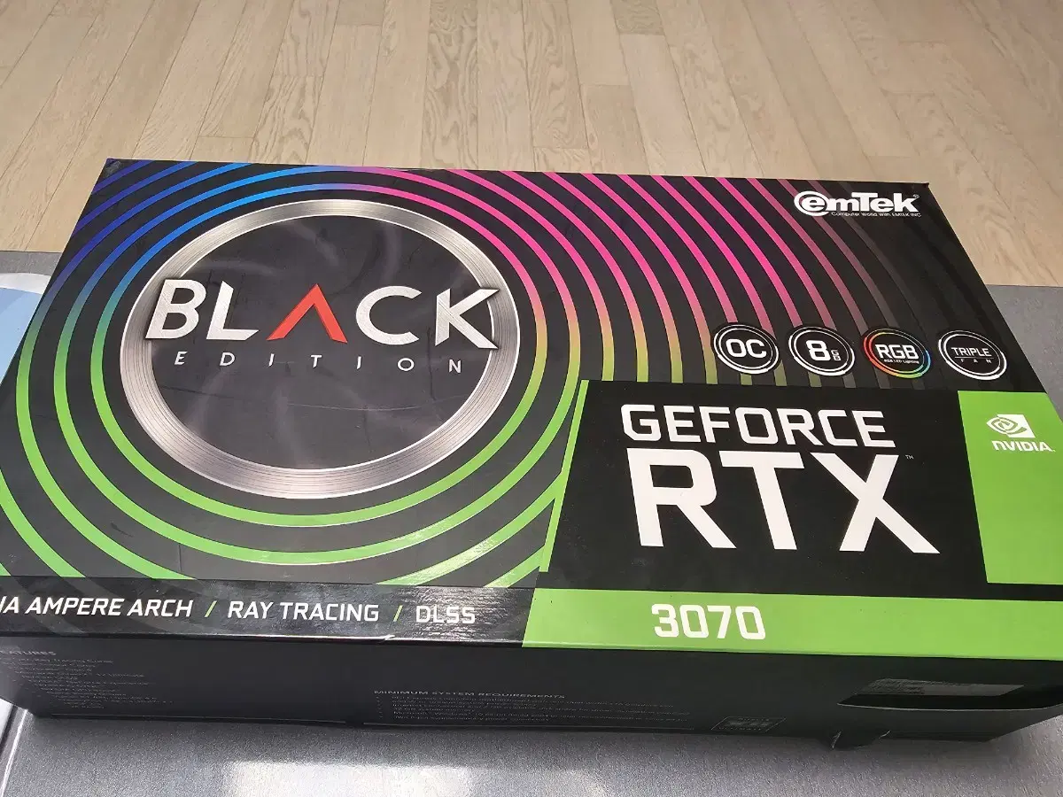 이엠텍 rtx3070 블랙에디션 OC 8GB