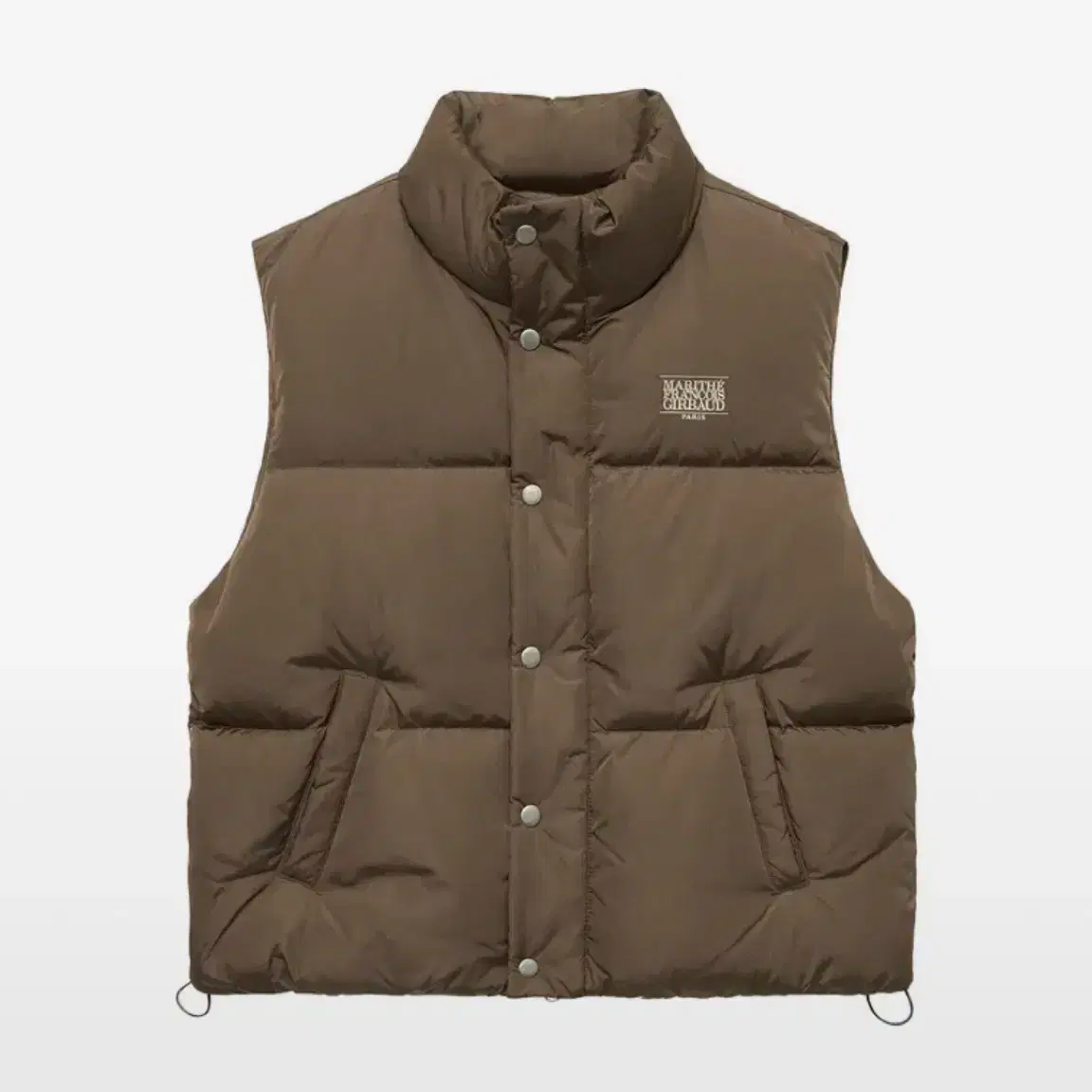 마리떼 CLASSIC LOGO DUCK DOWN VEST brown