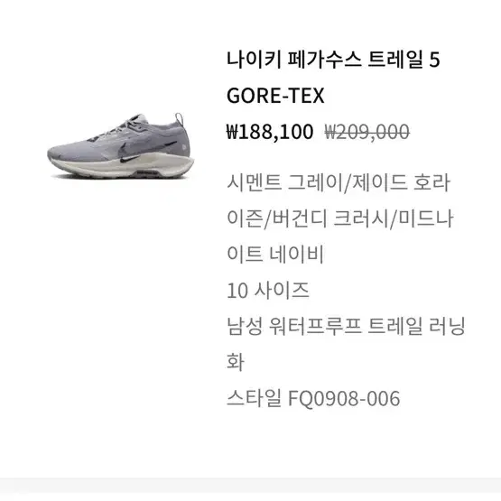 나이키 페가수스 트레일 5 GORE-TEX