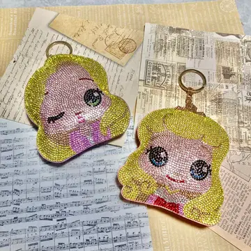 디즈니프린세스 라인스톤 키홀더 오로라 공주 라푼젤