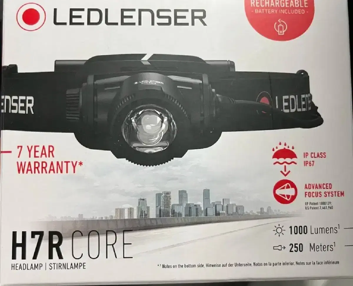 LED LENSER 레드렌서 H7R 코어 충전식 헤드랜턴