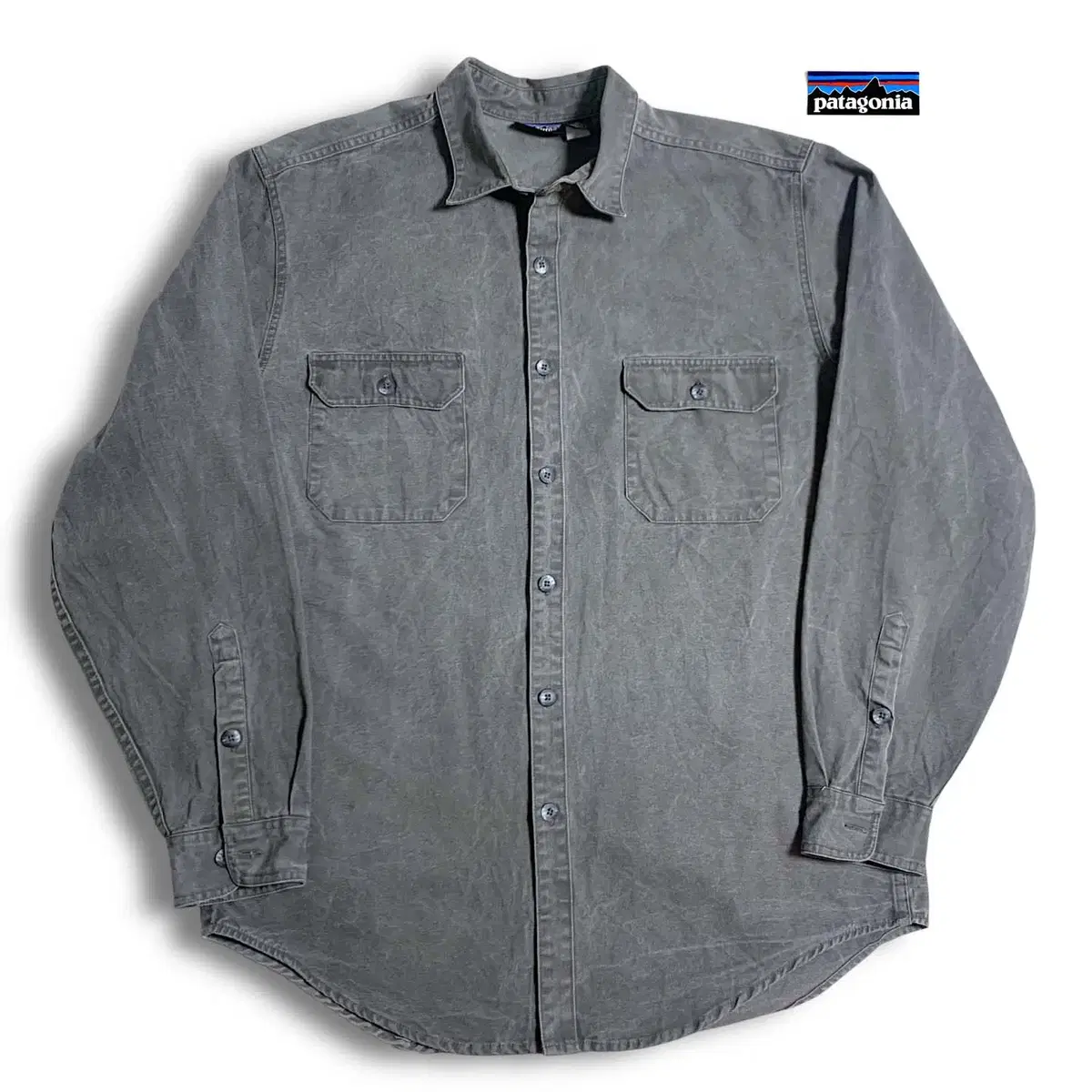 [2XL] Patagonia stone Washing shirt gray