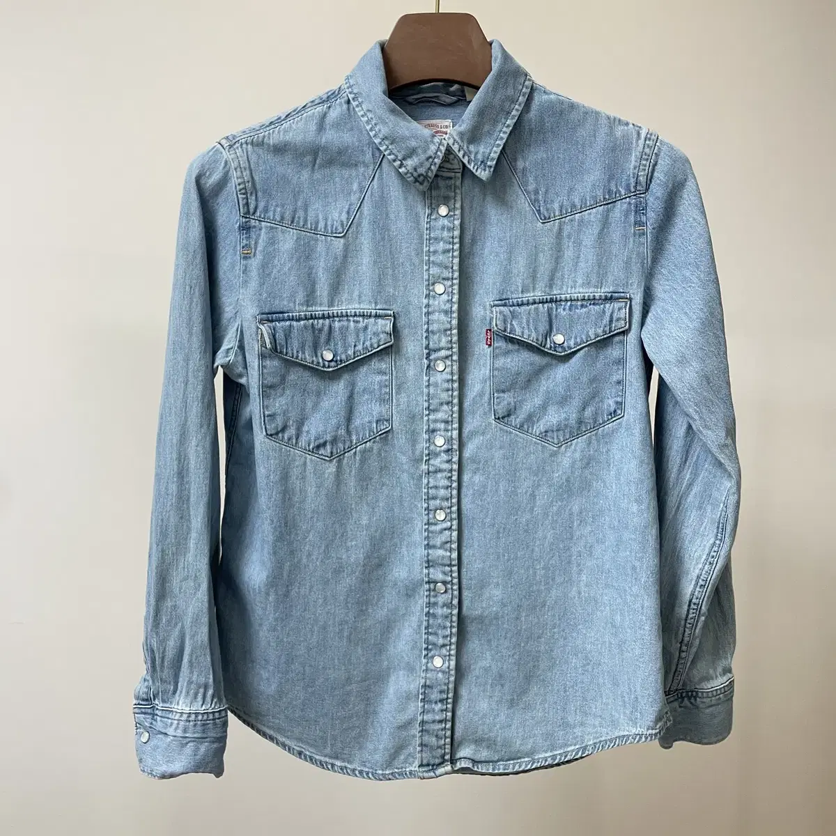 (S) Levis 리바이스 여성 투포켓 연청 웨스턴 셔츠