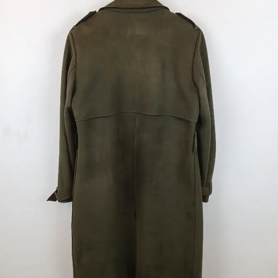 ZARA  OUTERWEAR 스웨이드 롱카키코트 S 55-66 새제품급