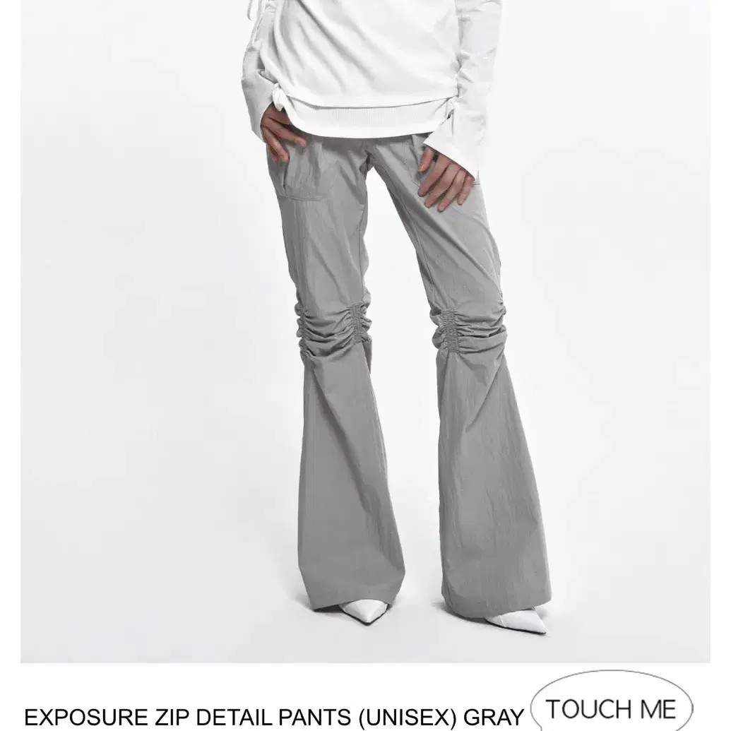 Nache exposure zip detail pants Gray