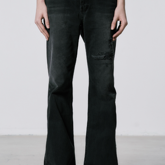 (구입) 세비지 Bootcut Fit Ripped Denim Jeans