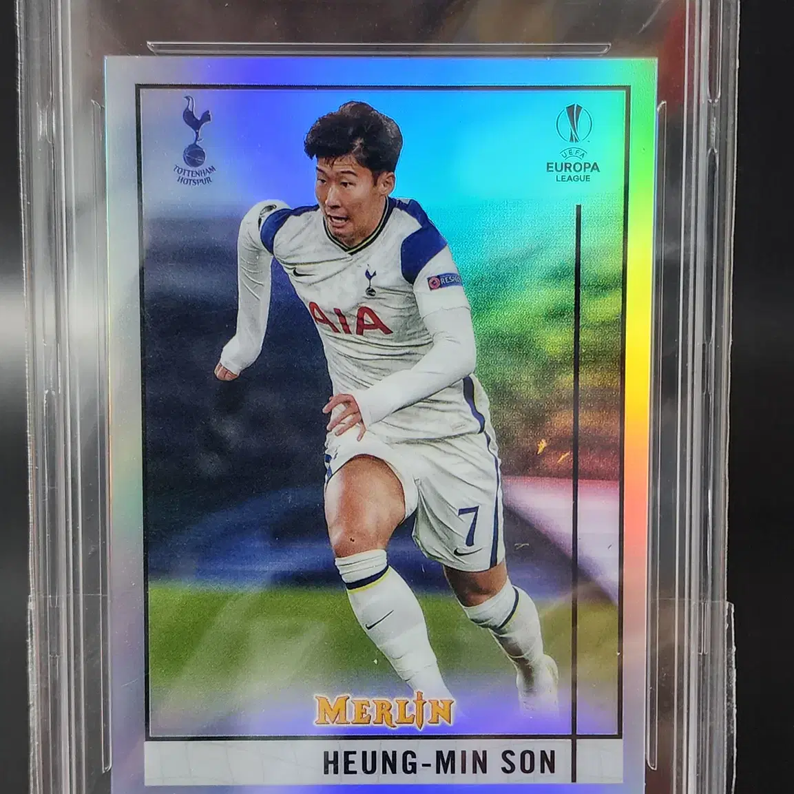 2020 Topps 멀린 크롬 UEFA 리플렉터 #44 손흥민 BRG 9