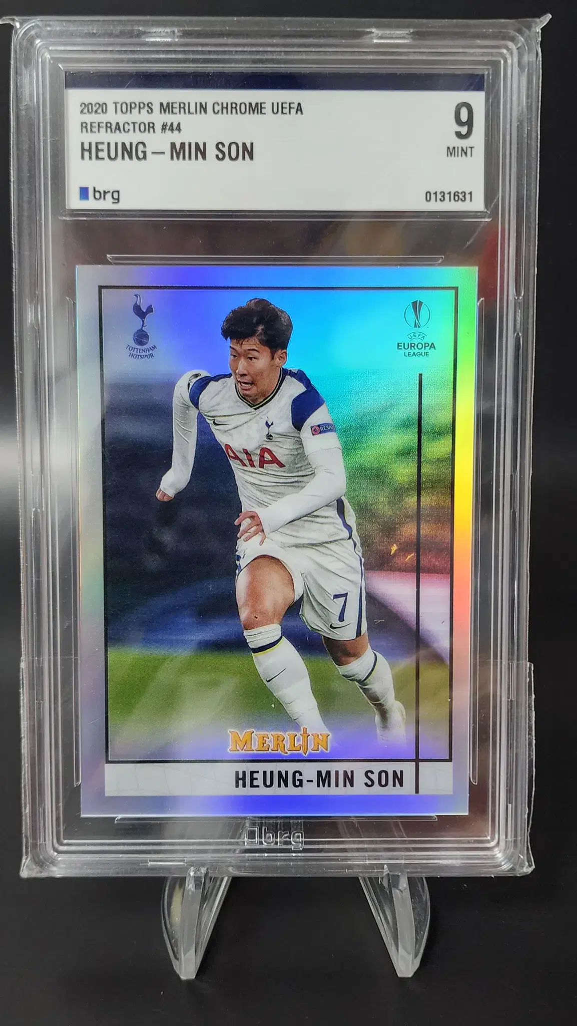 2020 Topps 멀린 크롬 UEFA 리플렉터 #44 손흥민 BRG 9