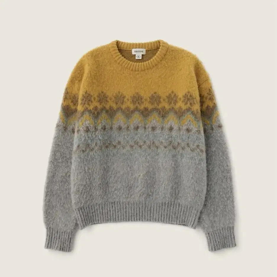 시엔느 Yuki Jacquard Knit (Melange Gray)