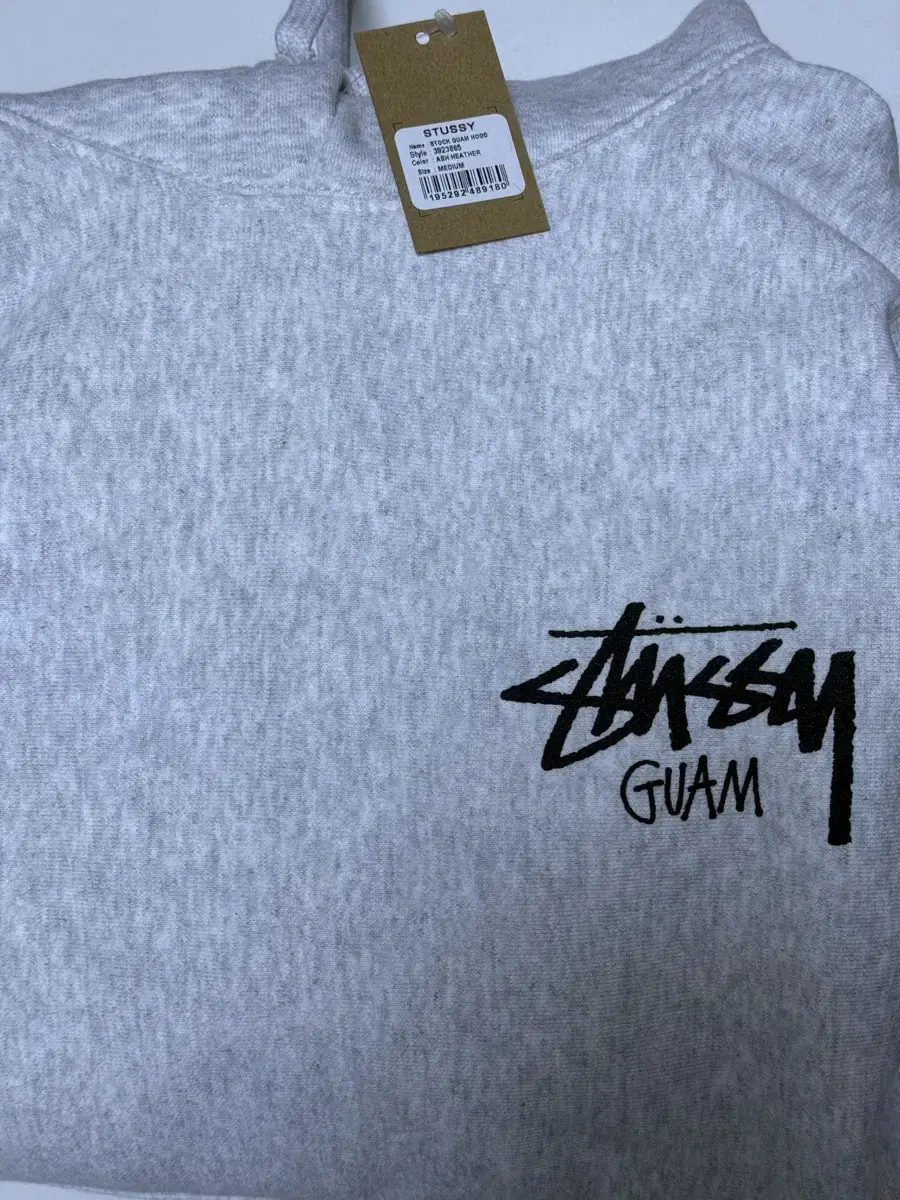 스투시 후드티 그레이 M Stussy Guam Hoddie M