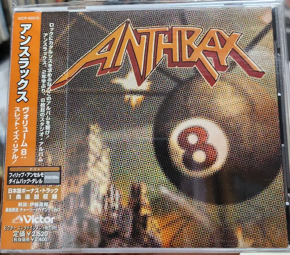 ANTHRAX 8 THE TRREAT IS REAL 일본반CD