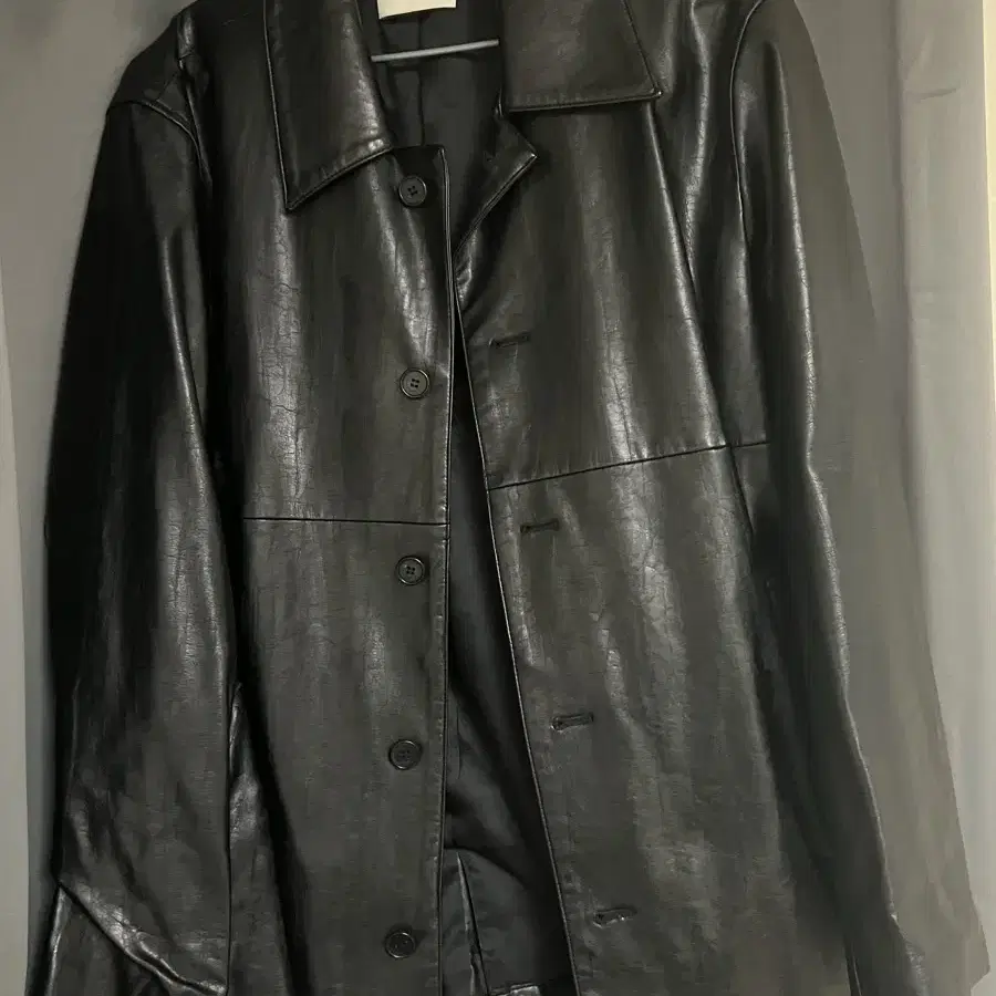 label archive faux leather jacket