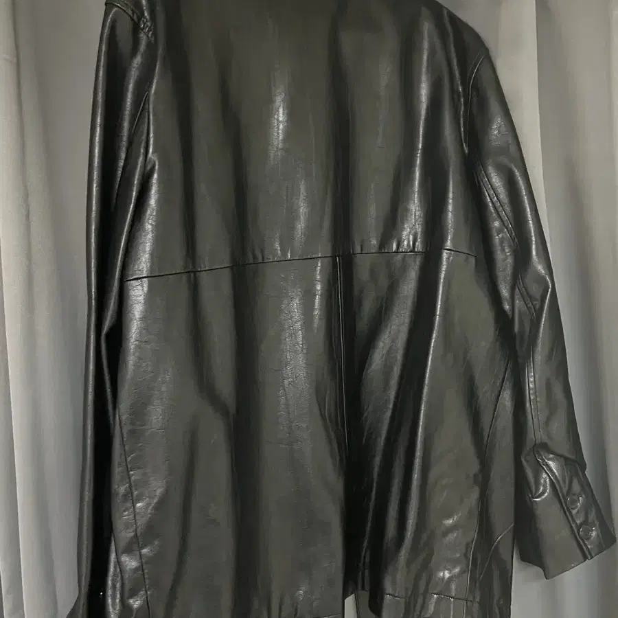 label archive faux leather jacket