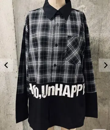 ReoNaxHELLCATPUNKS Hello,UnHAPPY 체크 셔츠