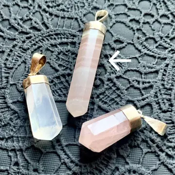 핑크 밴드드 오닉스 실버 925 펜던트 탑