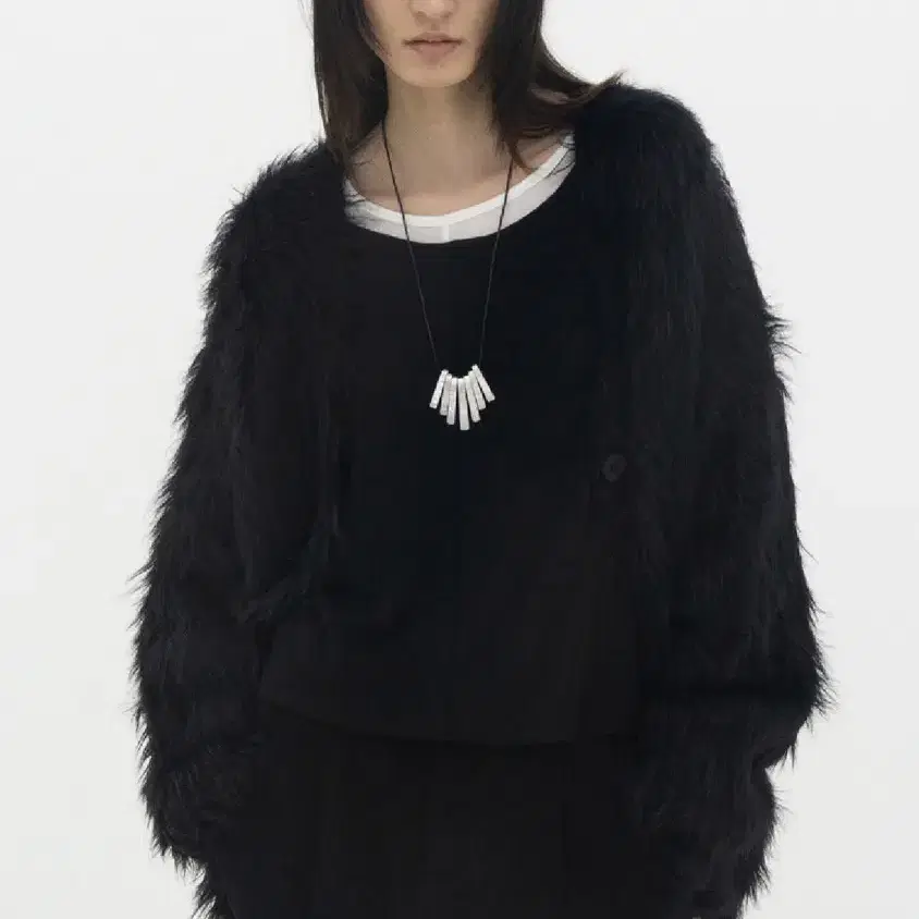 피키 소사이어티 oversized brush fur jacket