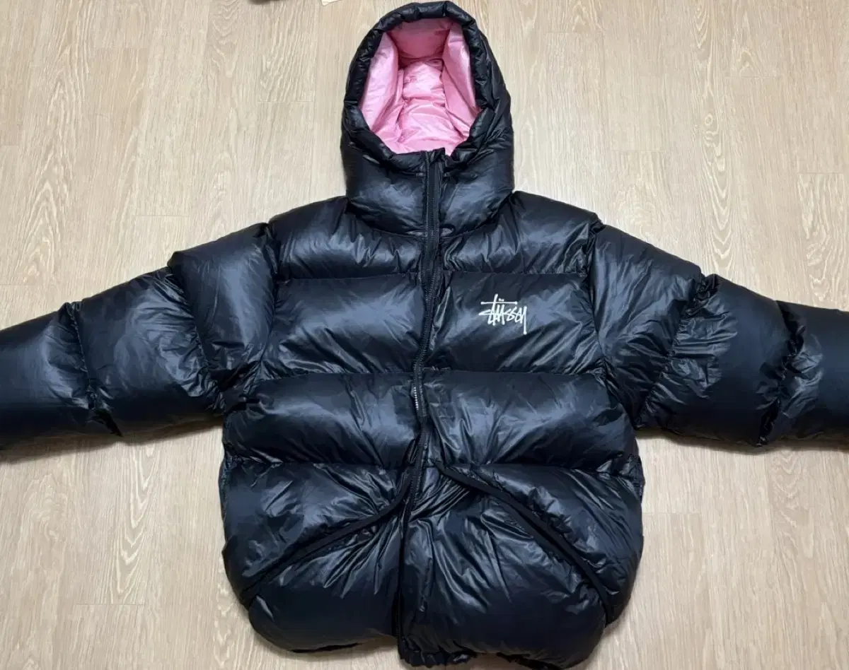 스투시 마이크로 립스탑 다운 파카