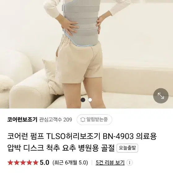 코어런 TLSO 의료용 허리보조기 BN-4903 허리 보호대