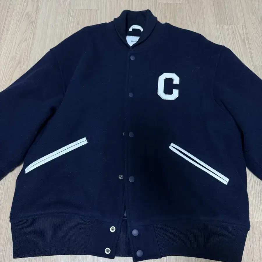 커버낫 바시티 C로고 C LOGO WOOL VARSITY JACKET