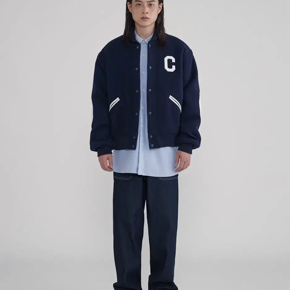 커버낫 바시티 C로고 C LOGO WOOL VARSITY JACKET